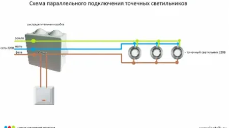 Схема параллельного подключения ламп